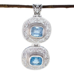 Sofia Blue antique Statement Pendant Blue Topaz Blue Blue