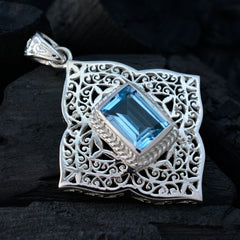 Victoria Blue Geometric Statement Pendant