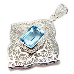 Victoria Blue Geometric Statement Pendant