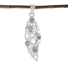 Emilia Blue Geometric Eye-catching Pendant Blue Topaz Blue Blue