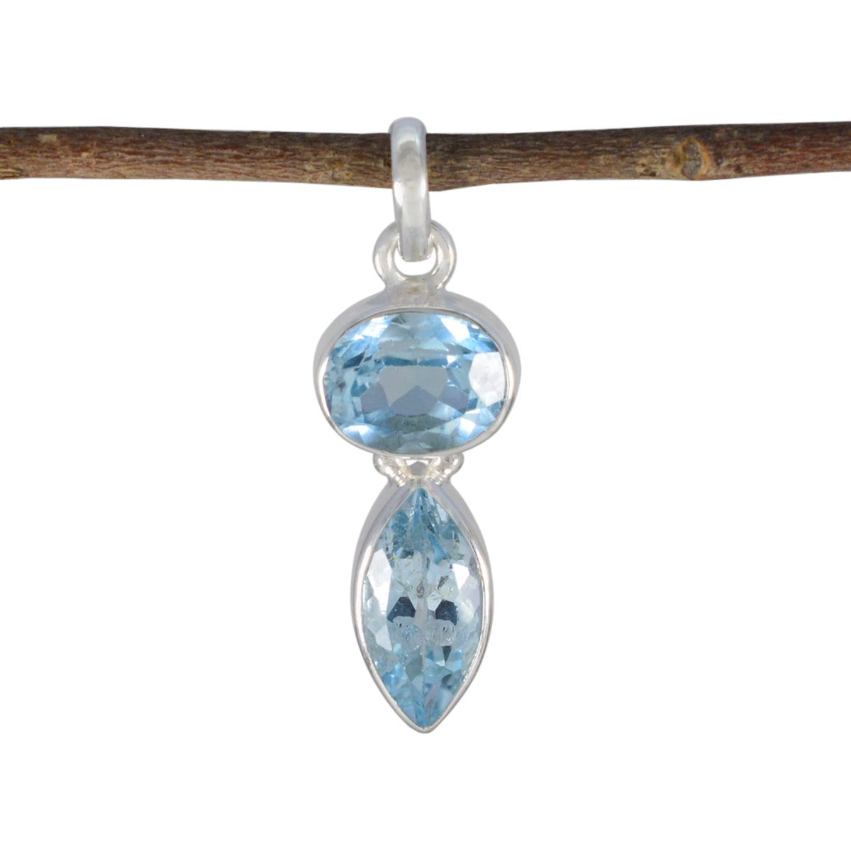 Emily Blue Signet Whisper-thin Pendant Blue Topaz Blue Blue
