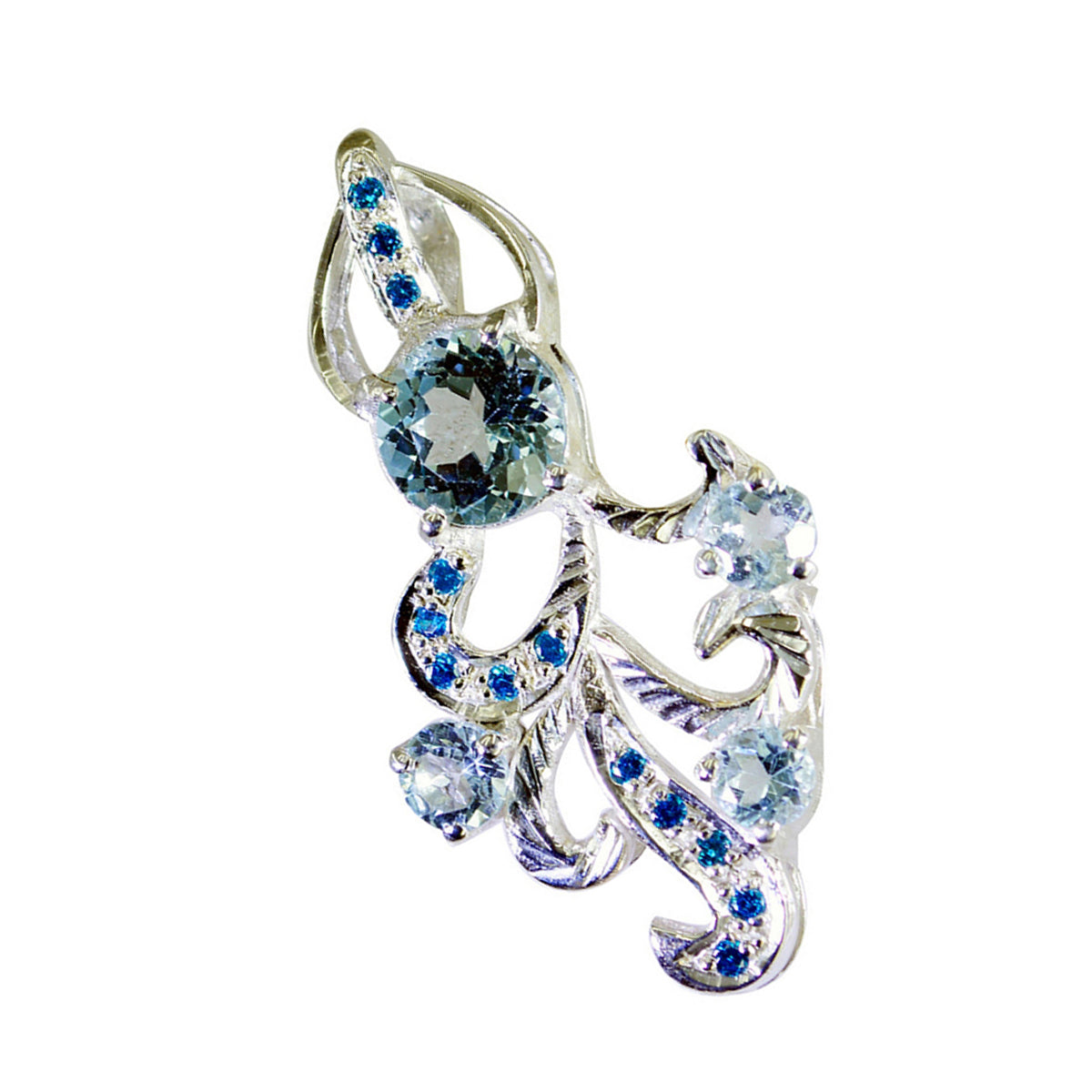 Riya Blue wedding Edgy Pendant