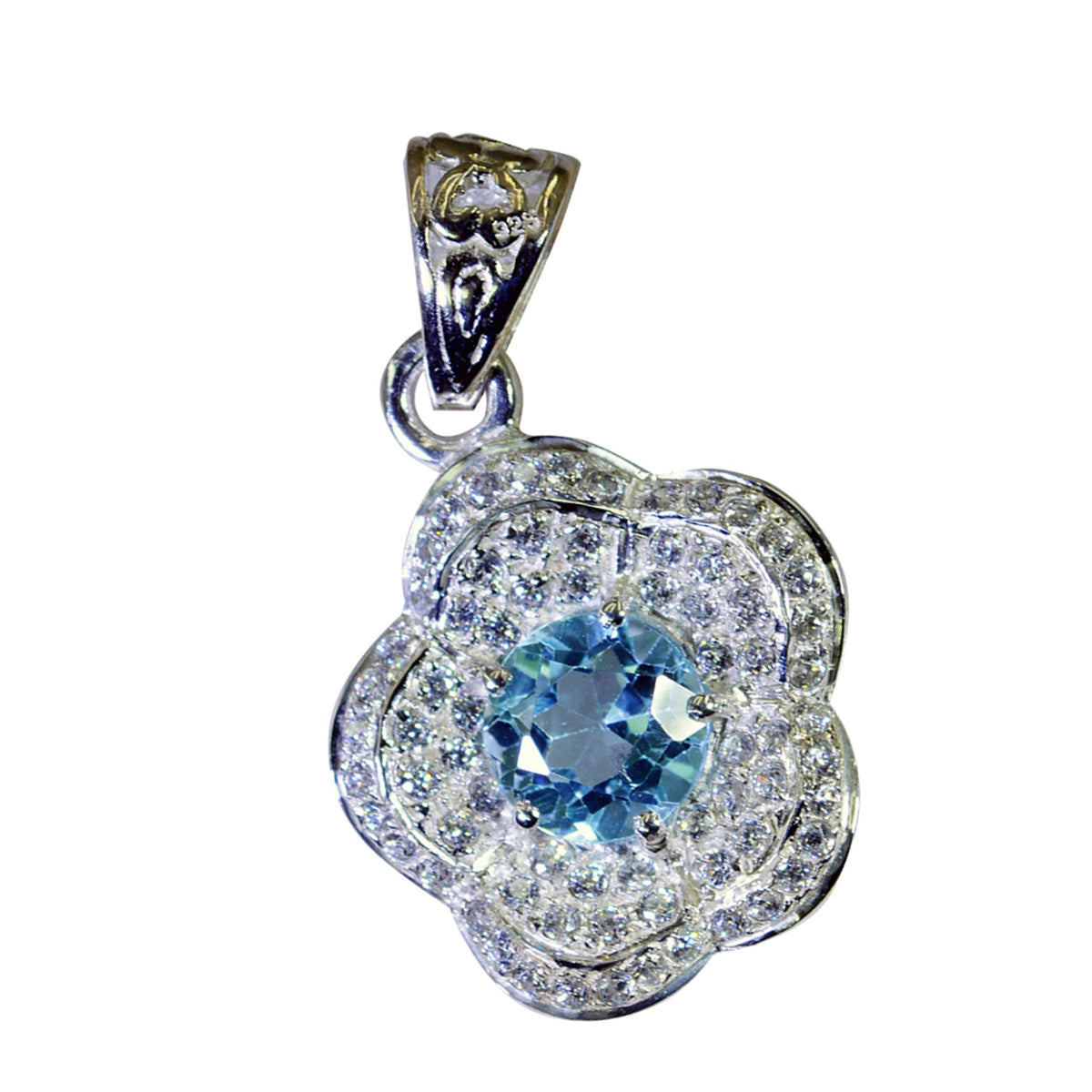 Lakshmi Blue Feminine Eye-catching Pendant