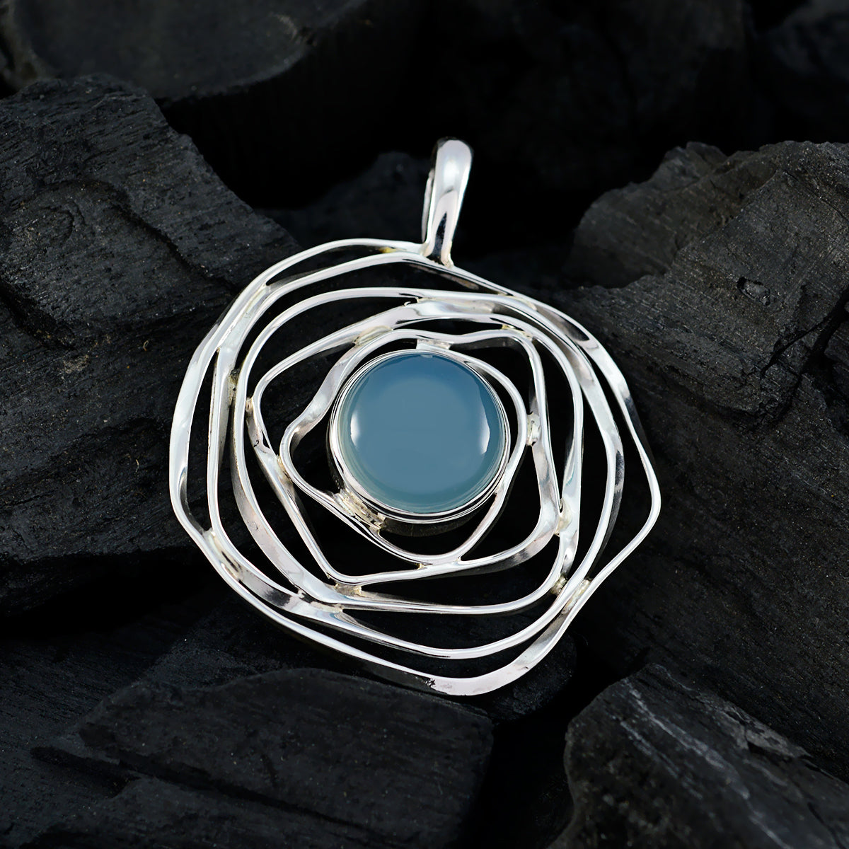 Paula Aqua Rope-Wire Tiny Pendant