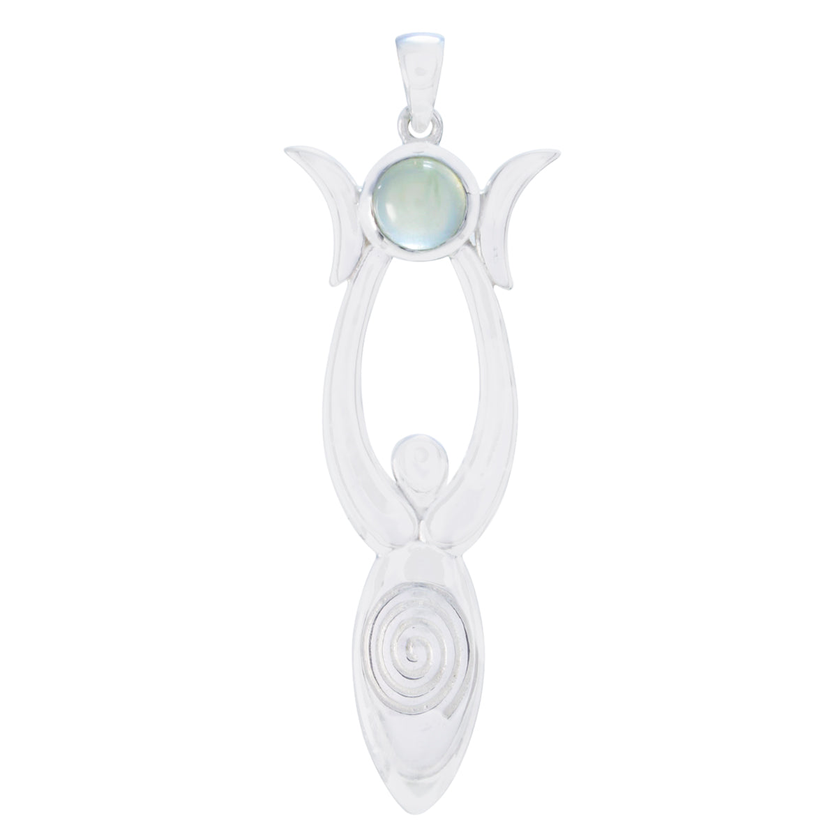 Eleanor Aqua Heart Whisper-thin Pendant Aqua Chalcedony Aqua Aqua
