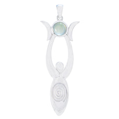 Eleanor Aqua Heart Whisper-thin Pendant Aqua Chalcedony Aqua Aqua