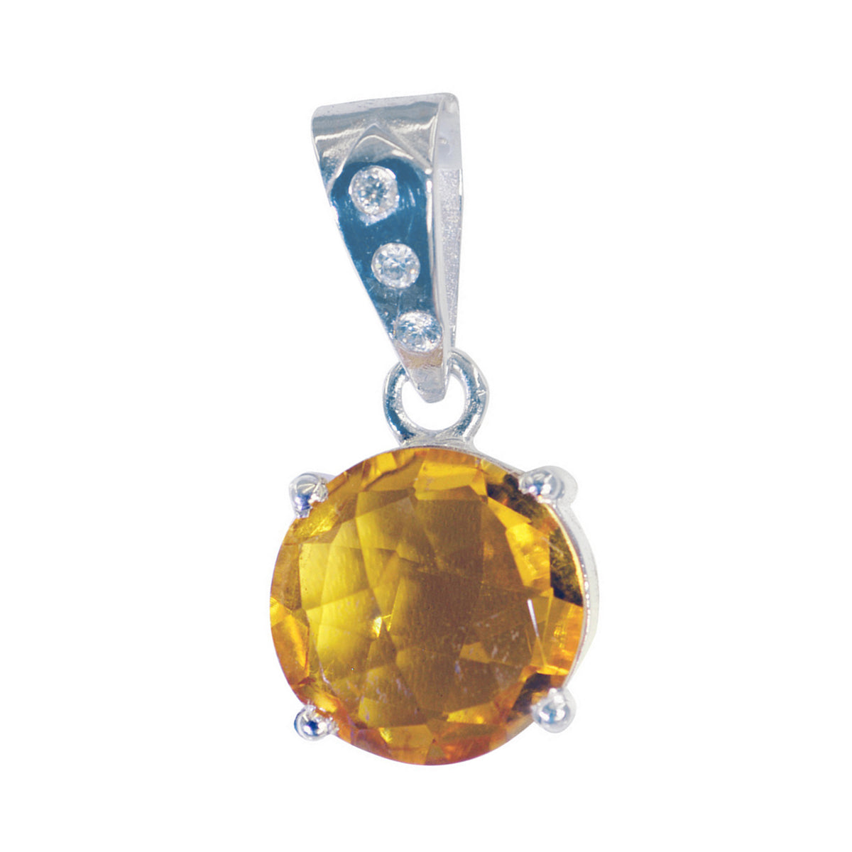 Victoria Yellow Contemporary Dainty Pendant Citrine Yellow Yellow