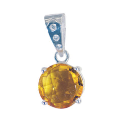 Victoria Yellow Contemporary Dainty Pendant Citrine Yellow Yellow