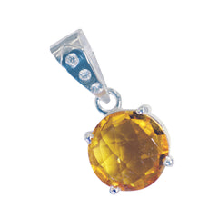 Victoria Yellow Contemporary Dainty Pendant