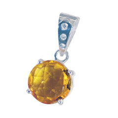 Victoria Yellow Contemporary Dainty Pendant