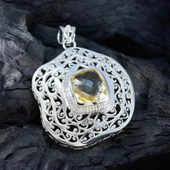 Lucy Yellow Retro Chunky Pendant