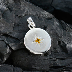 Alina Yellow Signet Whisper-thin Pendant