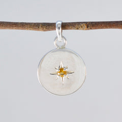 Alina Yellow Signet Whisper-thin Pendant