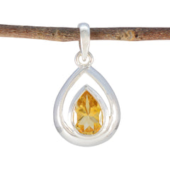 Micaela Yellow Feminine Delicate Pendant Citrine Yellow Yellow
