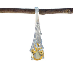 Amanda Yellow Feminine Delicate Pendant Citrine Yellow Yellow
