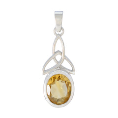 Yuna Yellow Claddagh Elegant Pendant Citrine Yellow Yellow