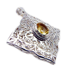 Agustina Yellow Art-Deco Chunky Pendant
