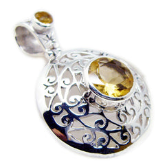 Bianca Yellow Victorian Statement Pendant Citrine Yellow Yellow