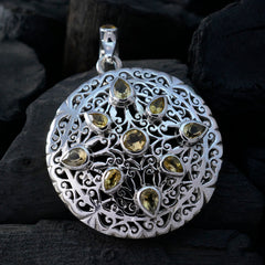 Julia Yellow Victorian Statement Pendant