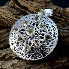 Julia Yellow Victorian Statement Pendant