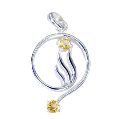 Inès Yellow valentine Essential Pendant Citrine Yellow Yellow