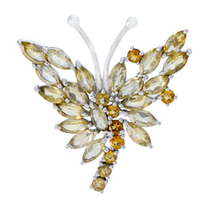 Laura Yellow Feminine Statement Pendant Citrine Yellow Yellow