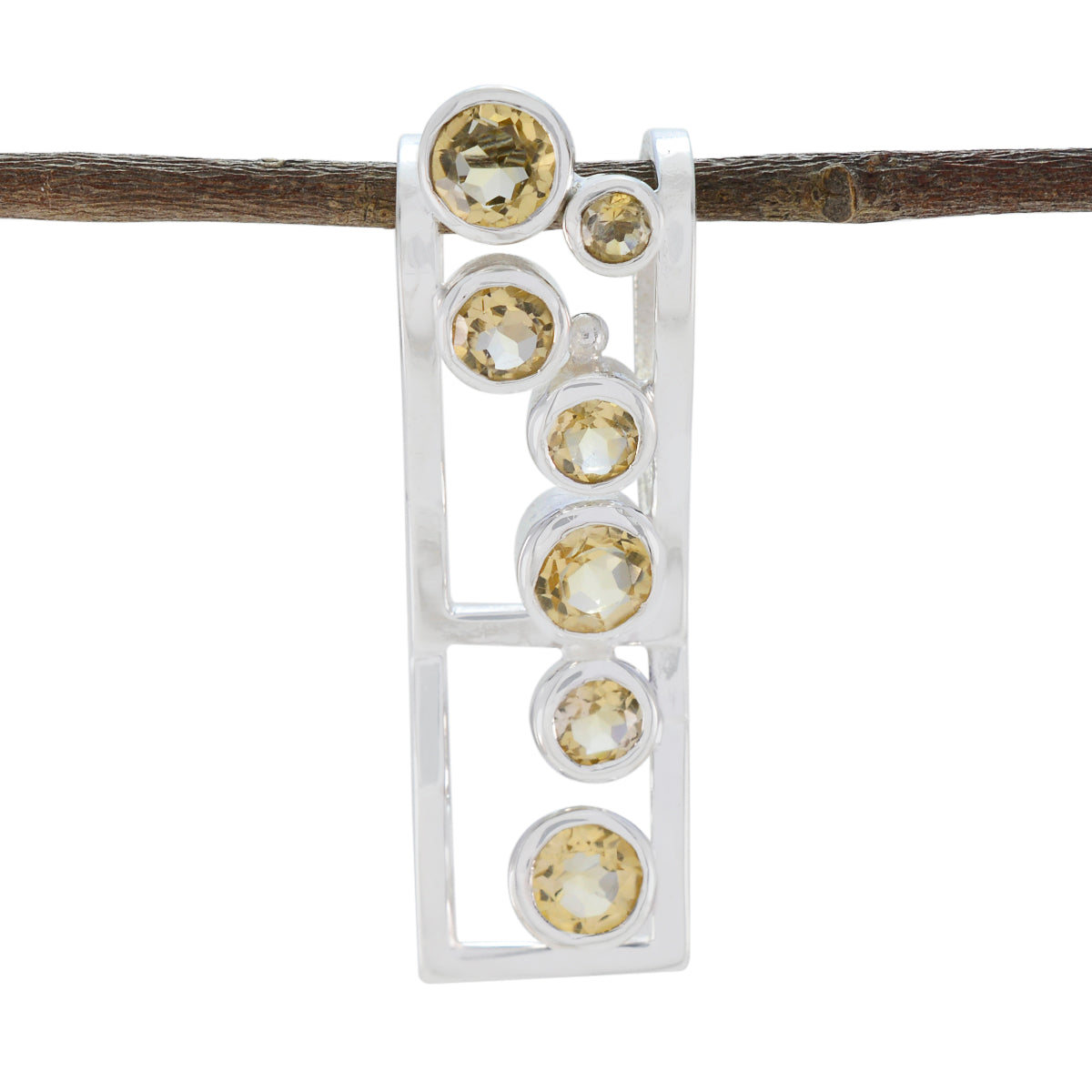 Freya Yellow Eternity Featherlight Pendant Citrine Yellow Yellow