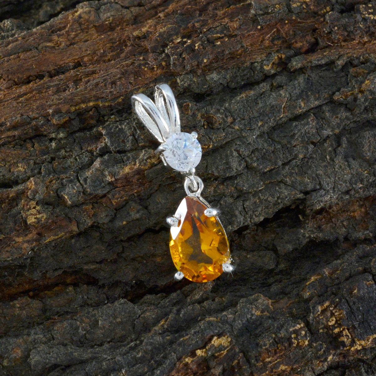 Hana Yellow Modern Minimalist Pendant Citrine Yellow Yellow