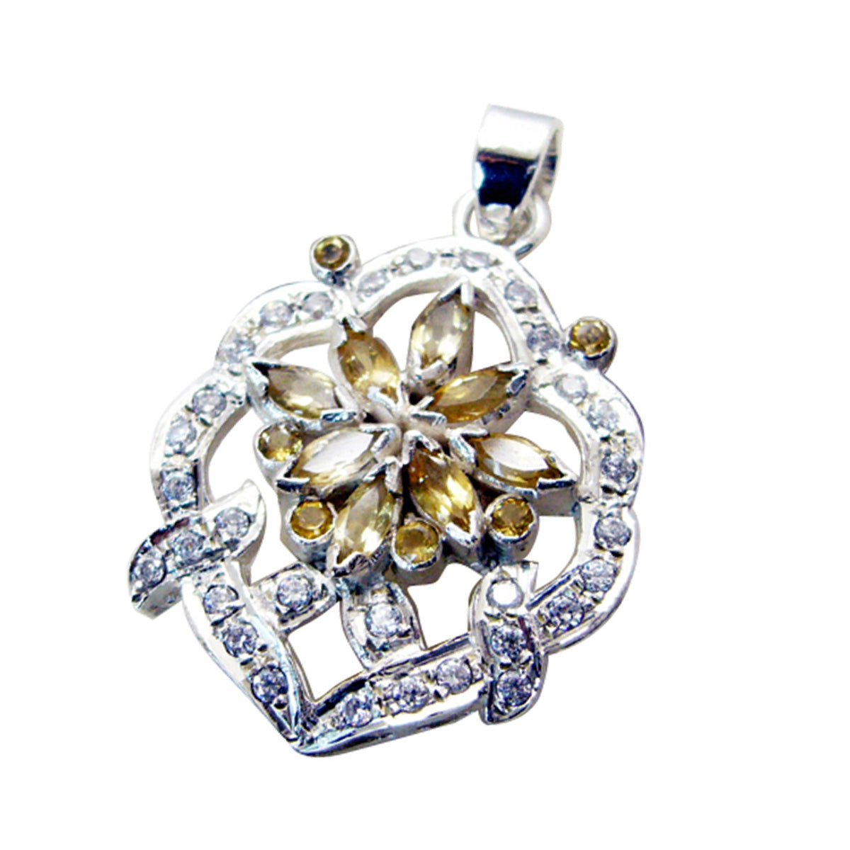 Kristine Yellow Signet Statement Pendant