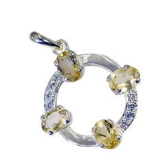 Aurora Yellow Heart Eye-catching Pendant