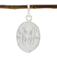 Ines White Sophisticated Minimal Pendant Crystal Quartz White White
