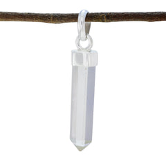 Julia White Abstract Tiny Pendant Crystal Quartz White White