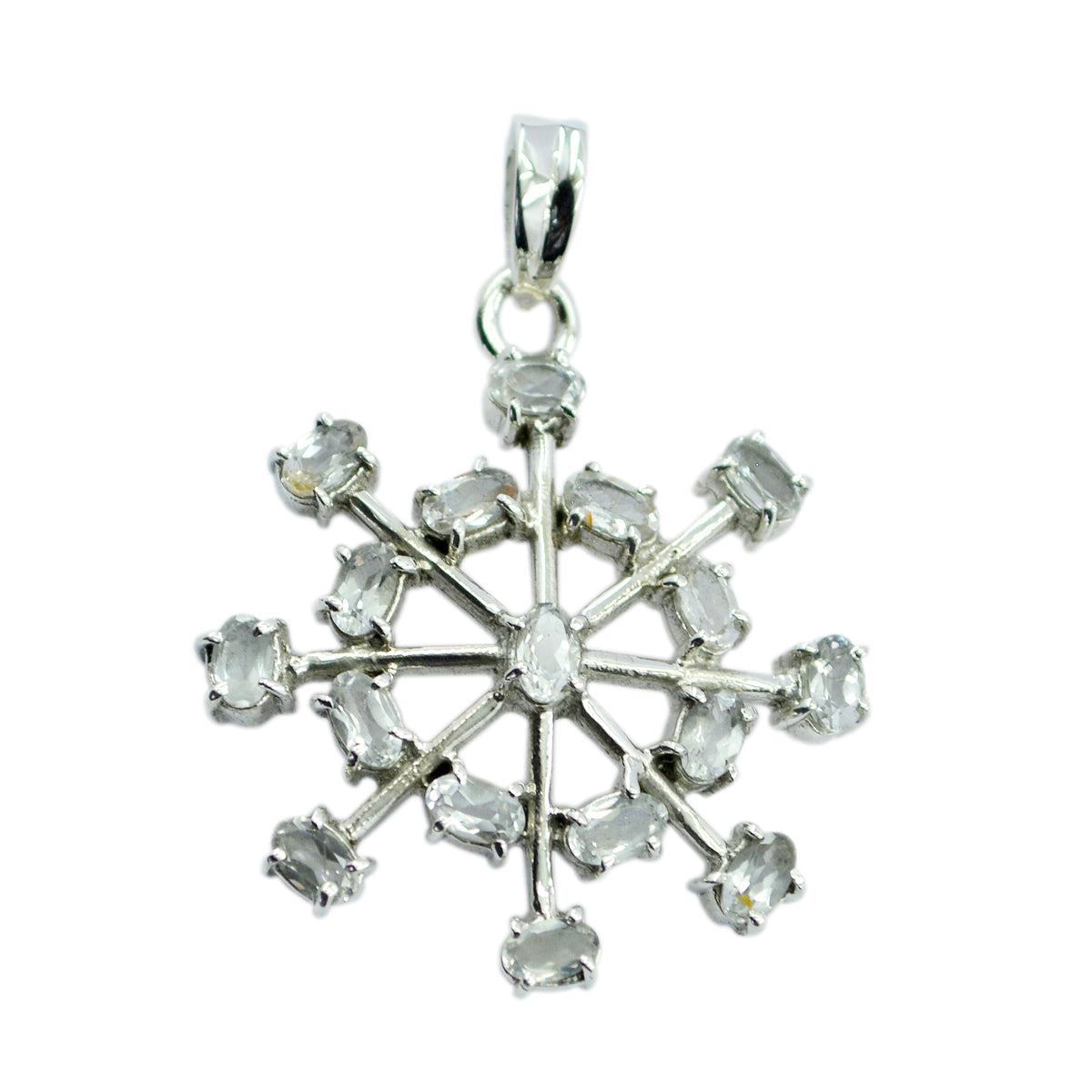 Constanza White Heart Eye-catching Pendant Crystal Quartz White White