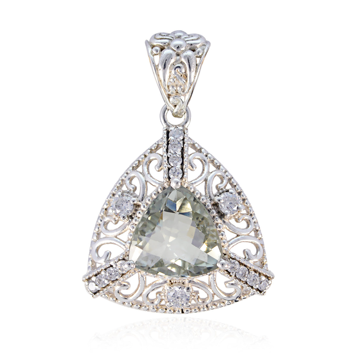 Camila Light Green Rope-Wire Eye-catching Pendant Green Amethyst Light Green Light Green