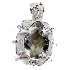Savannah Light Green Rope-Wire Chunky Pendant Green Amethyst Light Green Light Green