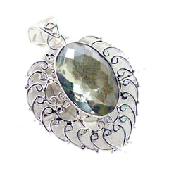 Violet Light Green Rope-Wire Chunky Pendant
