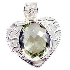 Yasmin Light Green Rope-Wire Chunky Pendant Green Amethyst Light Green Light Green