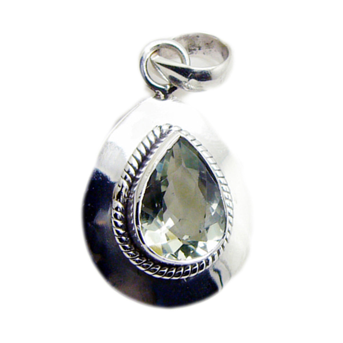 Mia Light Green Rope-Wire Statement Pendant Green Amethyst Light Green Light Green