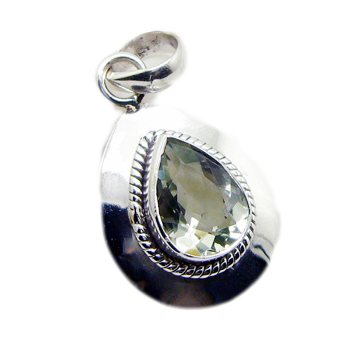 Mia Light Green Rope-Wire Statement Pendant