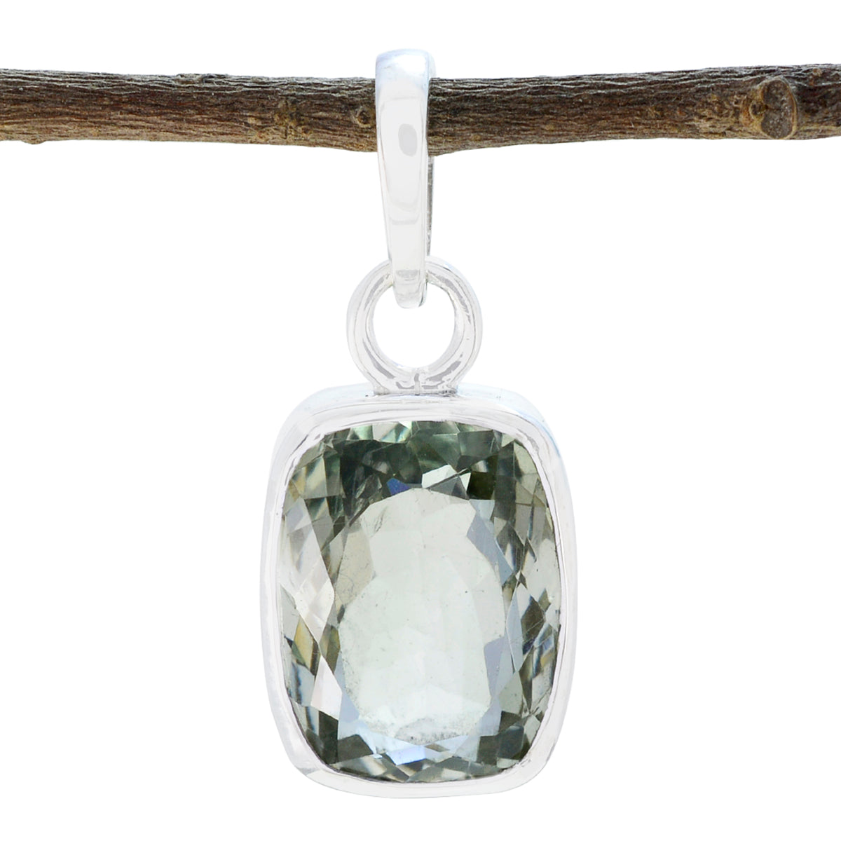 Daniela Light Green Eternity Minimal Pendant Green Amethyst Light Green Light Green
