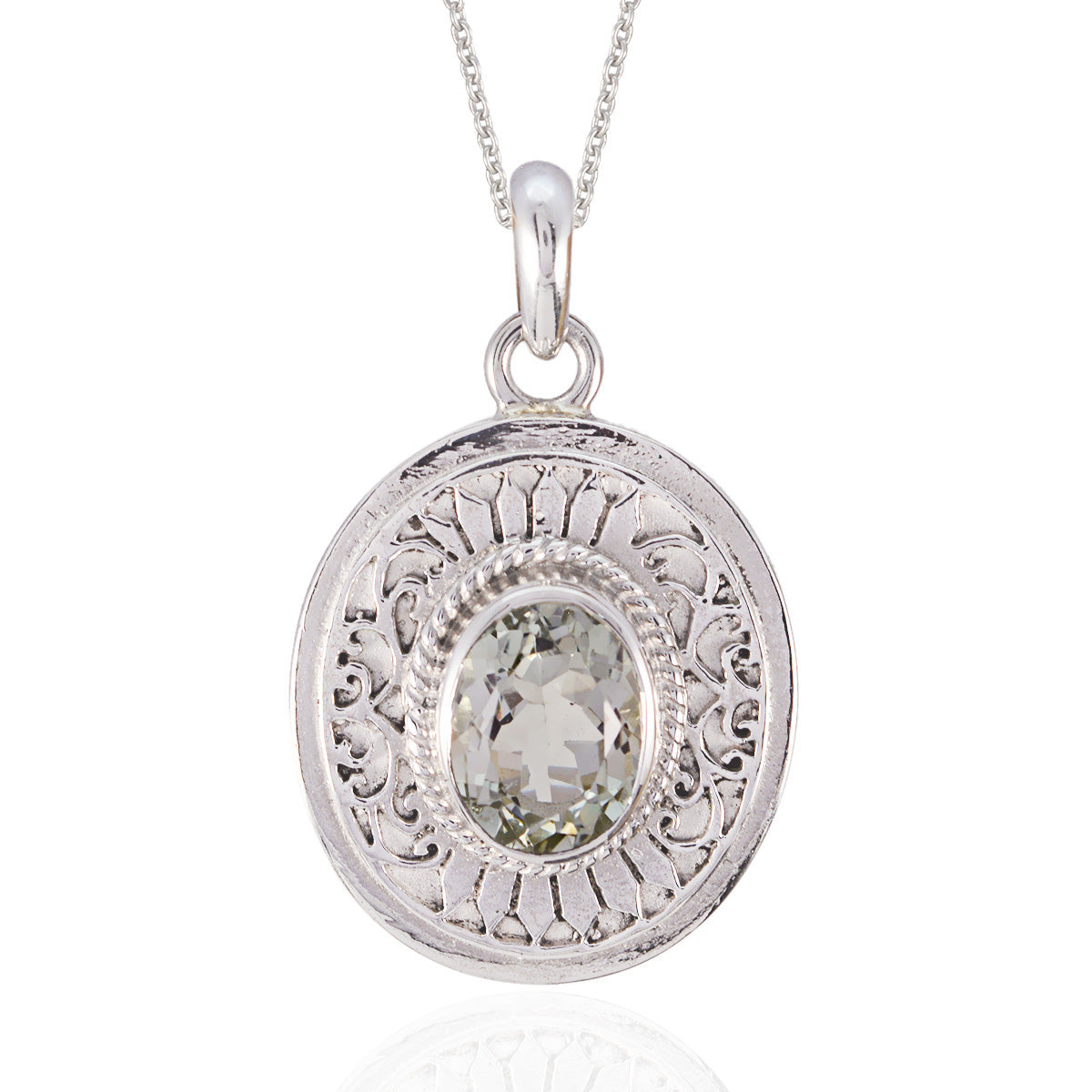 Julia Light Green Geometric Statement Pendant