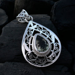 Layla Light Green Filigree Statement Pendant