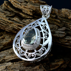 Layla Light Green Filigree Statement Pendant