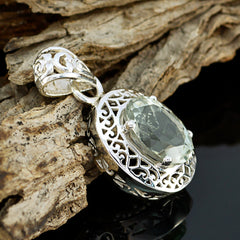 Sarah Light Green Filigree Statement Pendant
