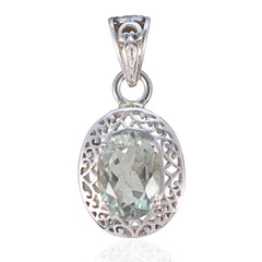 Sarah Light Green Filigree Statement Pendant Green Amethyst Light Green Light Green