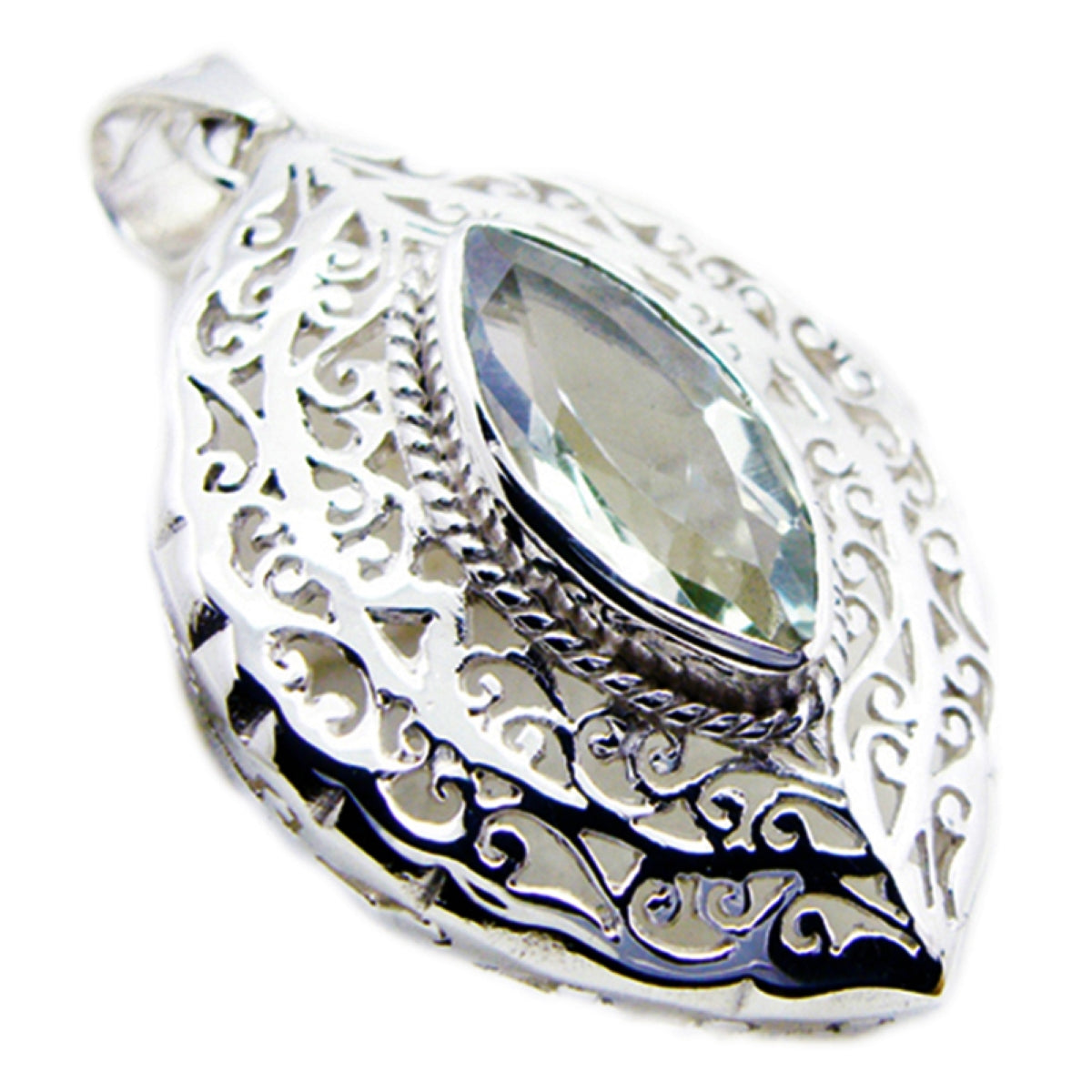 Stella Light Green Retro Statement Pendant