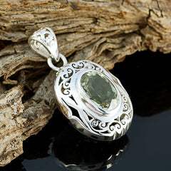 Rosa Light Green Victorian Statement Pendant Green Amethyst Light Green Light Green