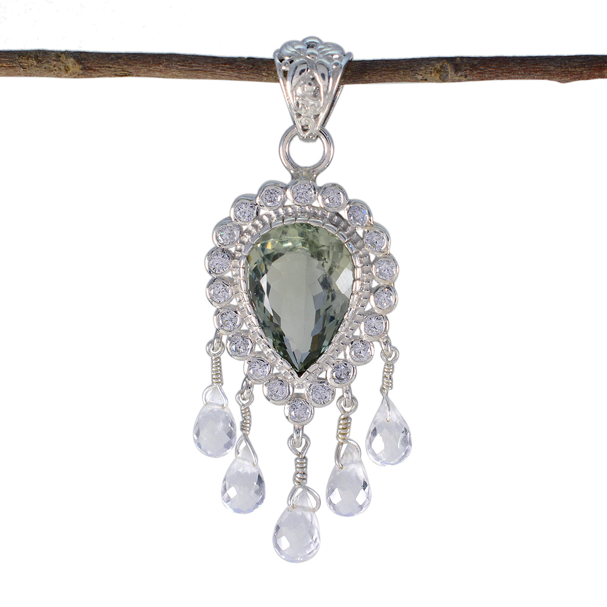 Autumn Light Green Glamorous Statement Pendant Green Amethyst Light Green Light Green