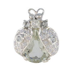 Olivia Light Green Heart Featherlight Pendant Green Amethyst Light Green Light Green