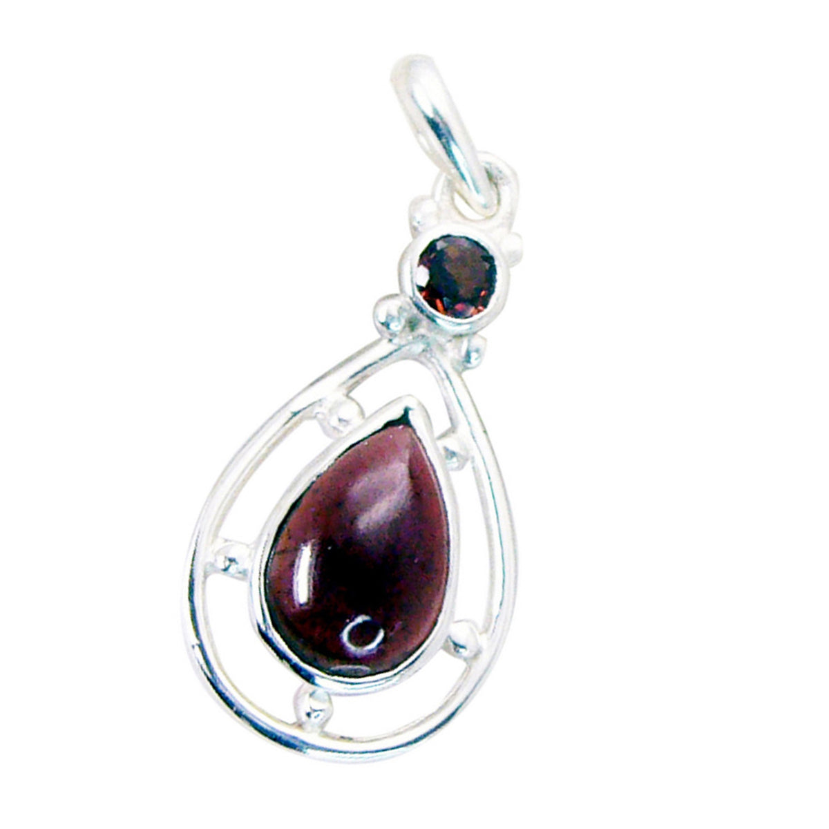 Greta Red Abstract Tiny Pendant